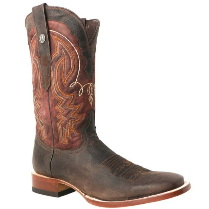Tanner Mark Men's Muleshoe Square Toe Leather Boots Buffalo Brown - Tanner Mark Boots