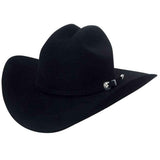 Black Stone 100X Felt Cowboy Hat Joan Sebastian Style - Black - Side View