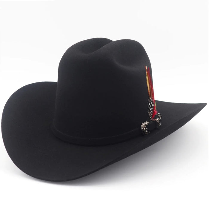 Texana Los Dos Carnales 100X Copa Alta Color Negro - Stone Hats