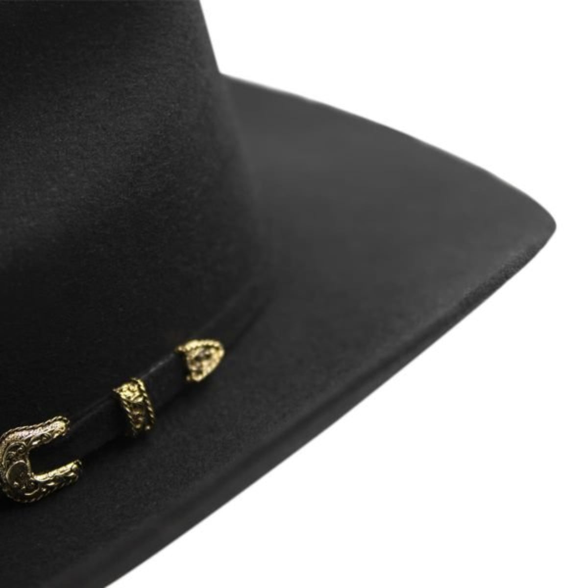 Texana Tombstone 50X de Pelo de Castor Estilo Sinaloa Color Negro - Tombstone