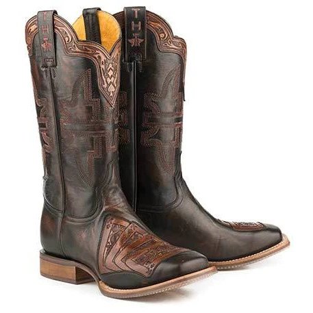 Tin Haul 4 Kings Men's Boots With Gambling Legend Sole Brown - Tin Haul Boots