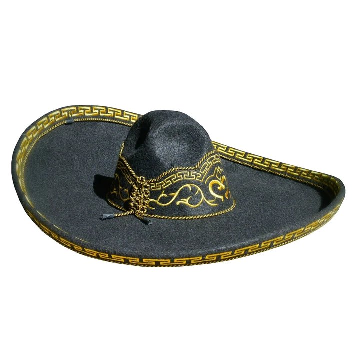 Traje de Charro para Hombre (TODO INCLUIDO) Color Negro y Oro imp-72132 - Impormexico