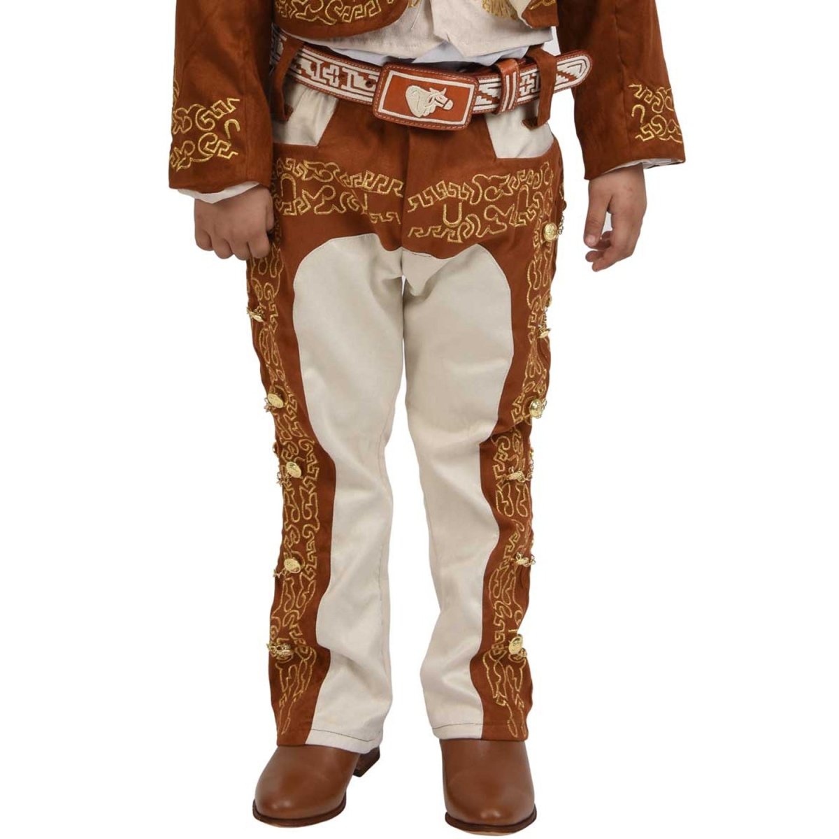 Traje de Charro para Niño de 3 Piezas Color Miel WD-941 - White Diamonds Boots