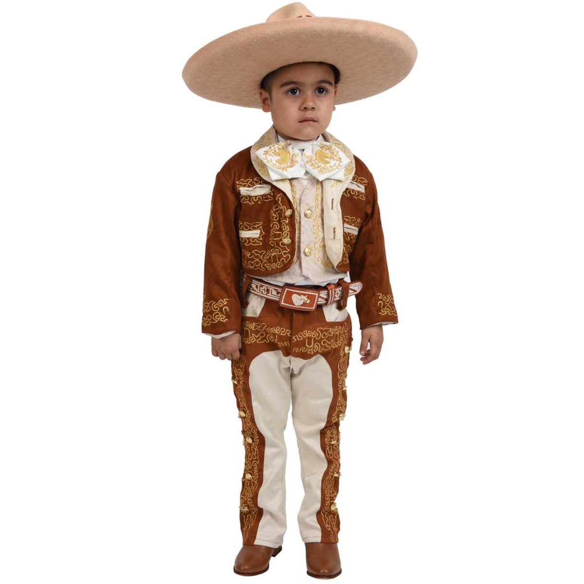 Traje de Charro para Niño de 3 Piezas Color Miel WD-941 - White Diamonds Boots