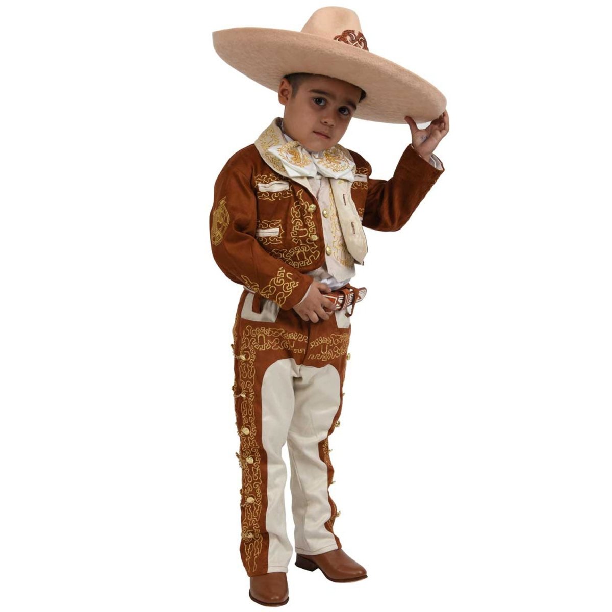 Traje de Charro para Niño de 3 Piezas Color Miel WD-941 - White Diamonds Boots