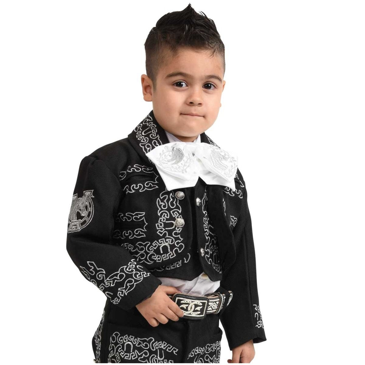 Traje de Charro para Niño de 3 Piezas Color Negro WD-943 - White Diamonds Boots