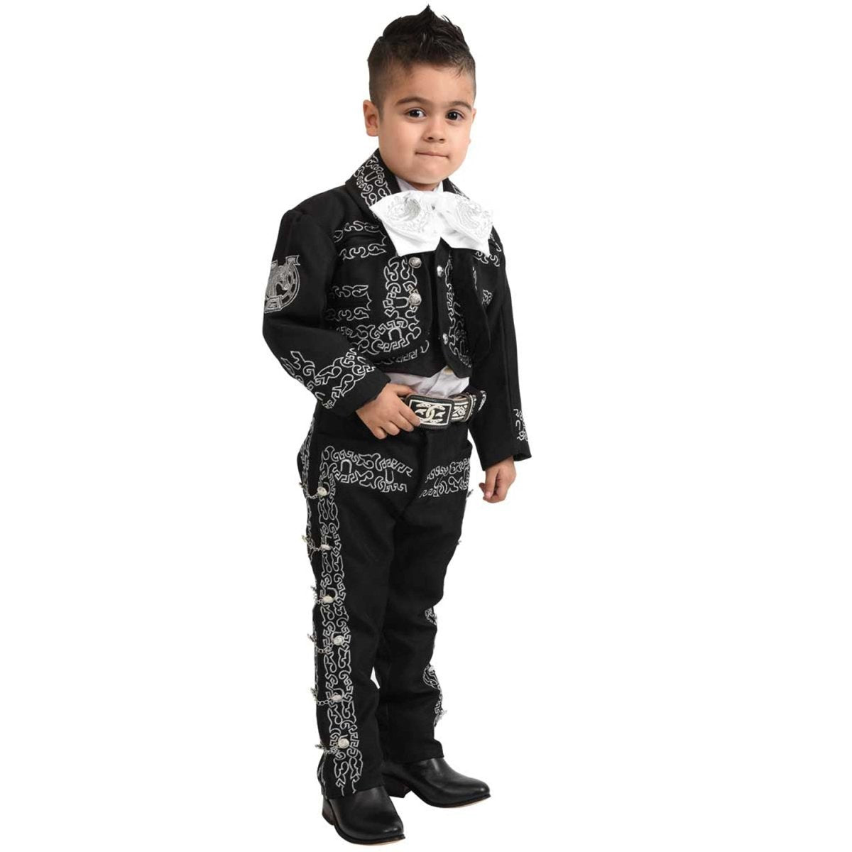 Traje de Charro para Niño de 3 Piezas Color Negro WD-943 - White Diamonds Boots