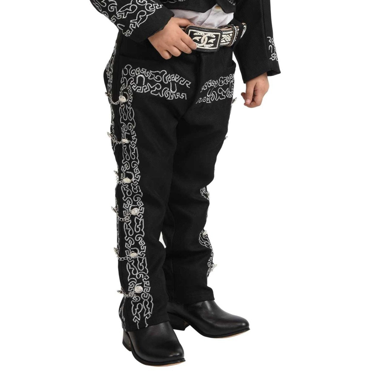 Traje de Charro para Niño de 3 Piezas Color Negro WD-943 - White Diamonds Boots