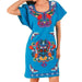 Vestido Artesanal Fino Bordado Color Azul para Mujer IMP-77121 - ImporMexico