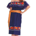 Vestido Artesanal Fino Bordado Color Morado para Mujer IMP-77305 - ImporMexico