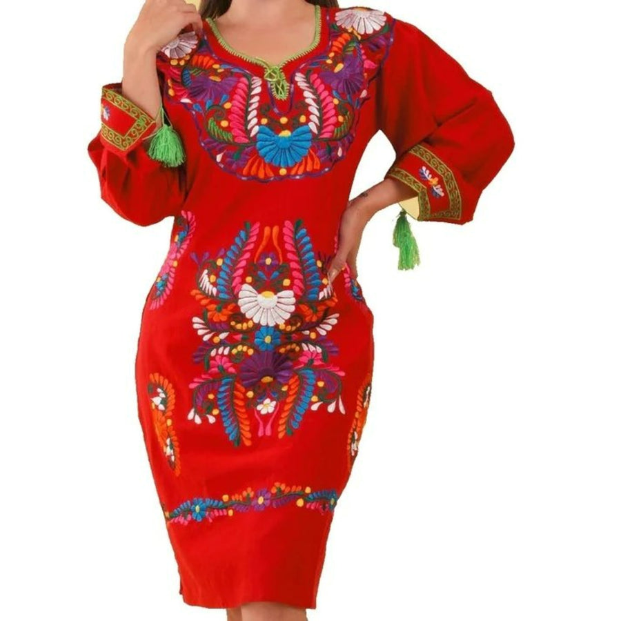 Vestido Artesanal Fino Bordado Color Negro para Mujer IMP-77137 main image 0