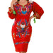 Vestido Artesanal Fino Bordado Color Rojo para Mujer IMP-77380 - ImporMexico