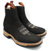 Wide Square Toe Ankle Boots with Rubber Sole Hooch Black H42D2605 - Hooch Boots