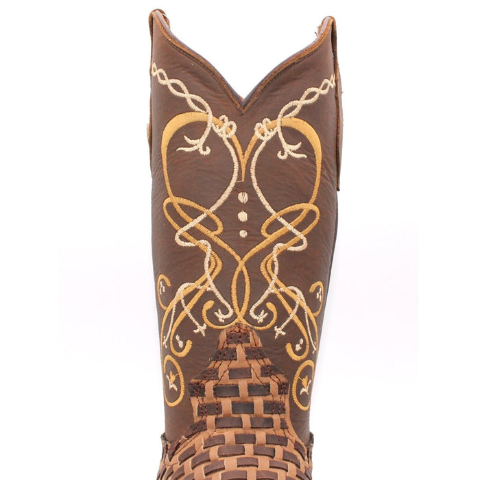 Women's Petatillo Leather Square Toe Boots Tan Choco H223133 - Hooch Boots