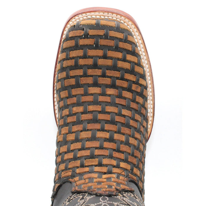 Women's Petatillo Leather Square Toe Boots Tan H223105 - Hooch Boots