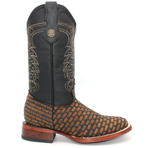 Women's Petatillo Leather Square Toe Boots Tan H223105 - Hooch Boots