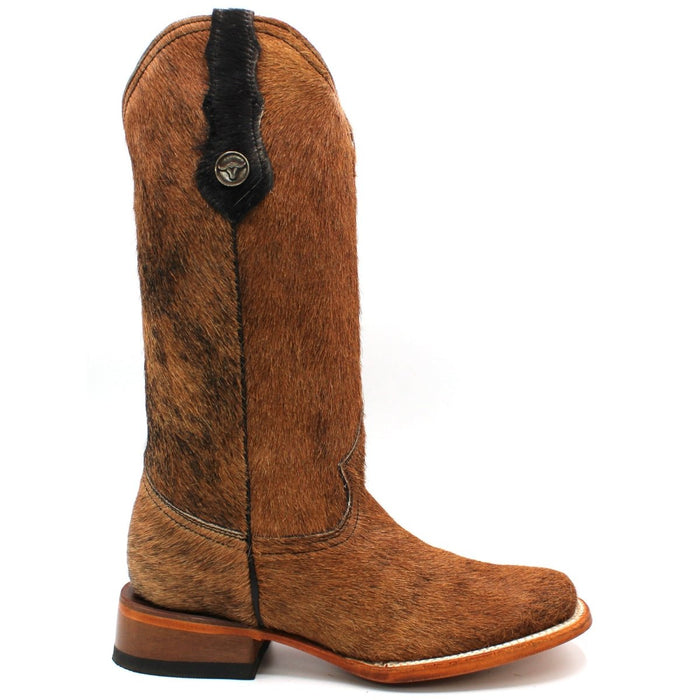 Women's Square Toe Cow Leather Boots H223304 - Hooch Boots