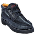 Genuine Stingray & Ostrich Casual Shoes Black Color – Los Altos Boots – Side View