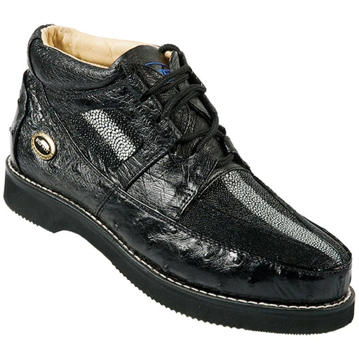 Zapatos Casuales de Mantarraya y Avestruz Original Color Negro - Wild West Boots