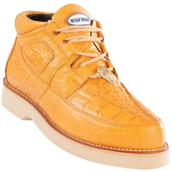Zapato Casual de Imitacion Avestruz con Cocodrilo Color Cognac WD-347 main image 0