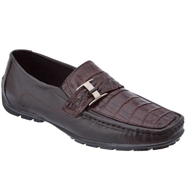 Zapatos Mocasines de Cocodrilo Original para Hombre en Color